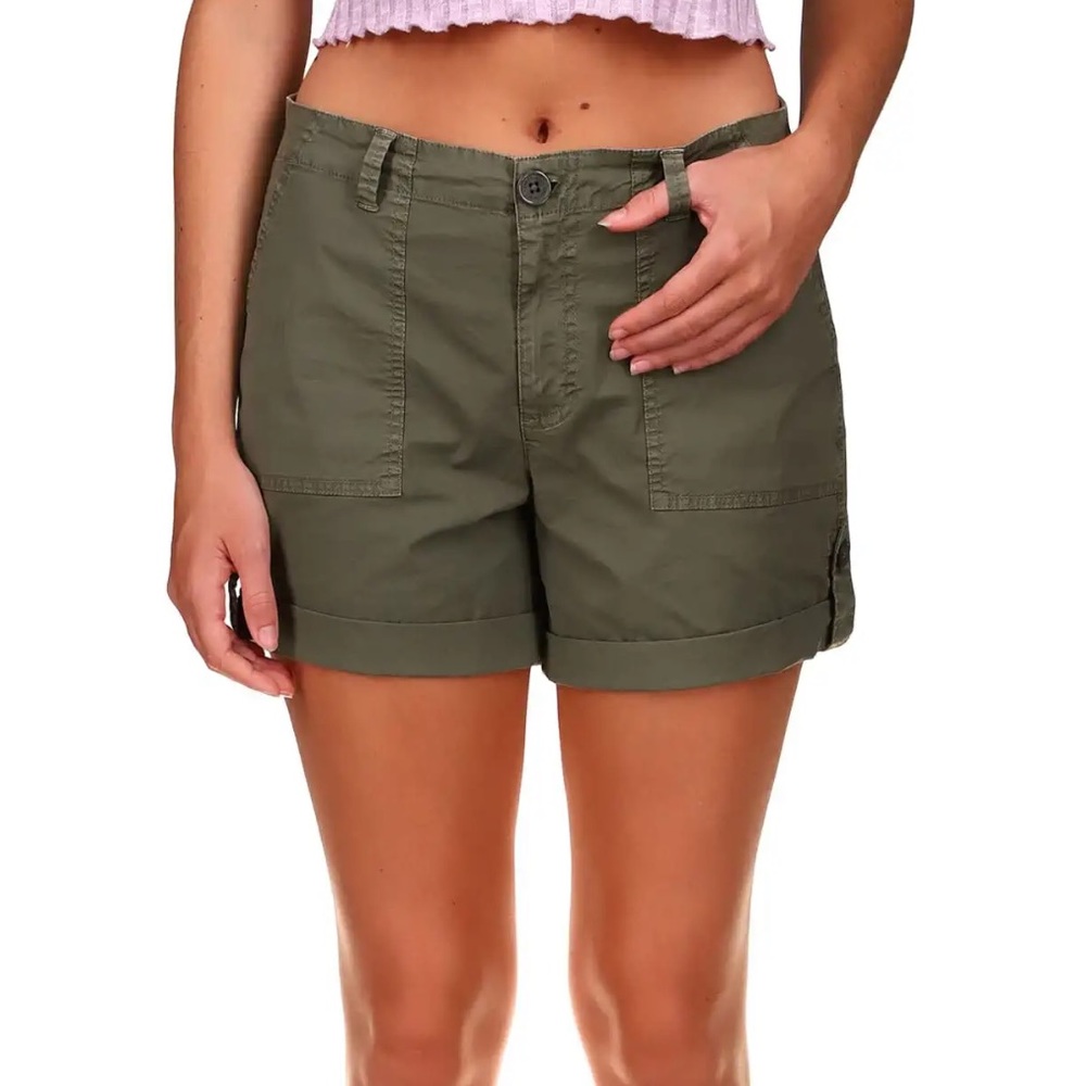 Sanctuary Switchback Cuffed Shorts in Dark Olive Size 1X New with Tag.
